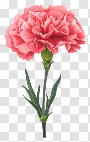 Carnation Flower - Pink Carnation Flower Transparent PNG