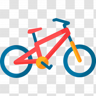 Bicycle - Red And Blue Bicycle Illustration Transparent PNG