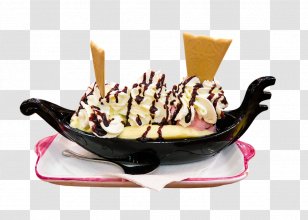Ice Cream Sundae Italian Cuisine Gelato Transparent PNG