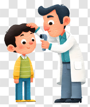 Doctor Checking Up Patient - Doctor Performing Checkup On Child Transparent PNG