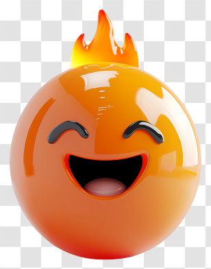 Emotes - Smiling Fireball Emoji Transparent PNG
