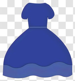 Blue Dress - Elegant Blue Dress Transparent PNG