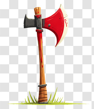 Blood Axe - Bloody Cartoon Axe Transparent PNG