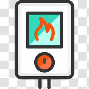 Water Heater - Gas Heater With Fire Icon Transparent PNG