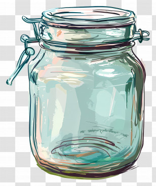 Empty Glass Jar - Transparent Glass Jar Illustration With Secure Lid Transparent PNG