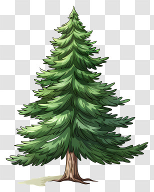Fir Tree - Evergreen Pine Tree Illustration Transparent PNG