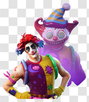 Fortnite - Colorful Clown Character Transparent PNG