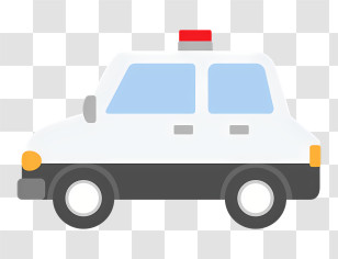 Icon - Cartoon Style Police Car Drawing Transparent PNG