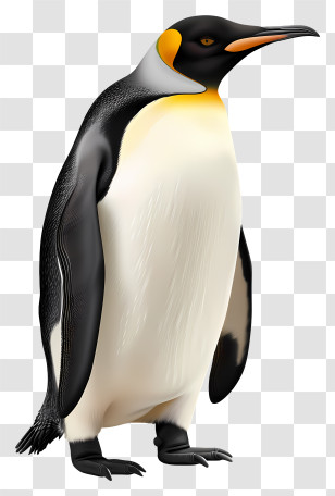 World Penguin Day - Emperor Penguin Standing In Natural Posture Transparent PNG