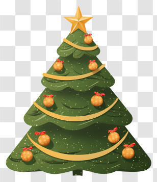 Christmas Tree - Beautiful Decorated Christmas Tree Transparent PNG