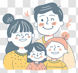 Happy Family - Happy Family Cartoon Transparent PNG
