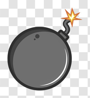 Timer Bomb - Cartoon Bomb With Lit Fuse Transparent PNG
