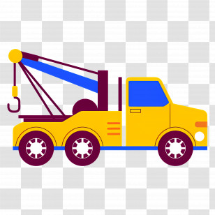 Tow Truck - Yellow Tow Truck Design Illustration Transparent PNG