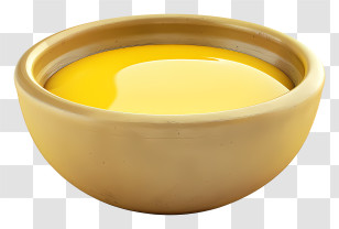 Ghee - Ceramic Bowl With Yellow Content Transparent PNG