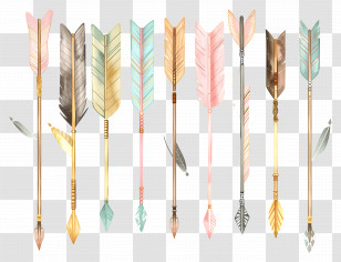 Boho Arrow - Colorful Arrows Illustration Transparent PNG