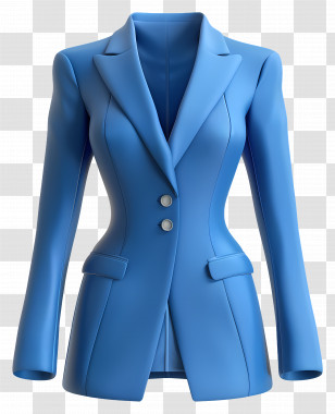 Formal Attire Women - Blue Tailored Blazer Transparent PNG