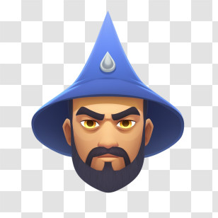 Mage Emoji
 - Blue Wizard Hat Character Transparent PNG
