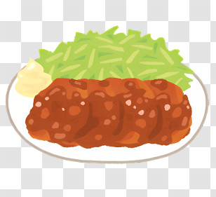 Food - Plate Of Food With Meat And Vegetables Transparent PNG