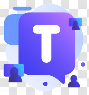 T Logo - Chat App Icon With Modern Design Transparent PNG