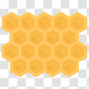 Honeycomb - Yellow Honeycomb Pattern Transparent PNG