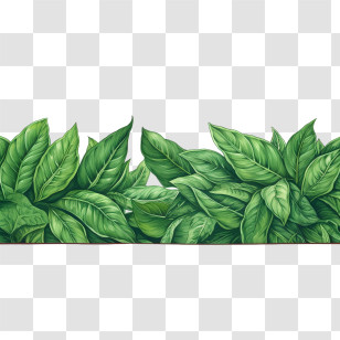 Leaf Border
 - Green Leaves Border For Nature Design Transparent PNG