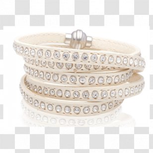 Bangle Bracelet Leather Gold White - Jewellery - Sif Jakobs Transparent PNG