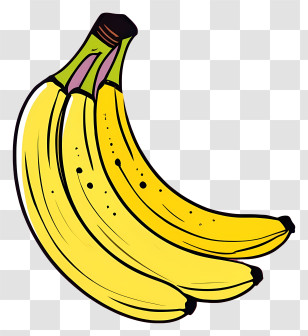 Banana - Yellow Bunch Of Fresh Bananas Transparent PNG