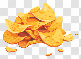 Chips - Pile Of Yellow Tortilla Chips Ready To Eat Transparent PNG