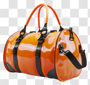 Duffel Bag - Shiny Orange Duffel Bag Transparent PNG