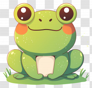 Cartoon Frog - Green Frog Illustration Transparent PNG