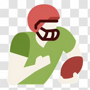 American Football Player - Football Player Running With The Ball Transparent PNG