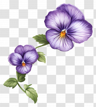Viola Border - Purple Floral Arrangement Transparent PNG
