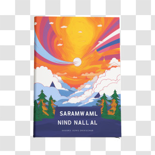 Book Cover Template - Colorful Illustrated Book Cover Transparent PNG