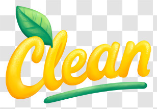 Clean Logo - Clean Yellow Leaf Logo Transparent PNG
