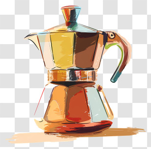 Colorful Coffee Maker - Colorful Coffee Maker Illustration Transparent PNG