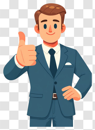 Businessman Giving Thumbs Up - Businessman Giving Thumbs Up Transparent PNG