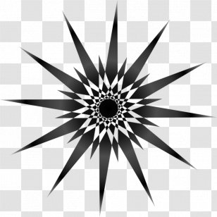 The Lightning And Sun Drawing - Stars Black Transparent PNG
