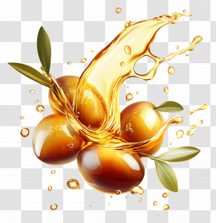 Cooking Oil - Olives With Splashing Oil Transparent PNG
