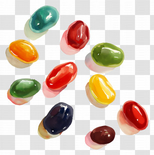 Jelly Beans - Colorful Jelly Bean Candies Illustration Transparent PNG