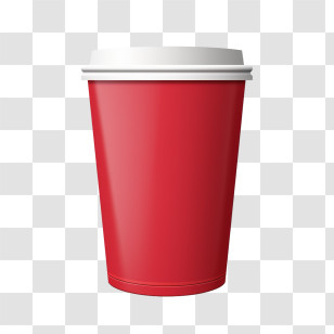 Paper Cup - Red Paper Cup For On-The-Go Coffee Transparent PNG