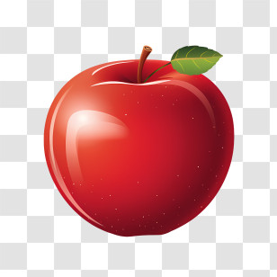 Eat A Red Apple Day - Shiny Red Apple Illustration Transparent PNG