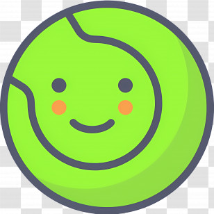Tennis Ball - Happy Tennis Ball Transparent PNG