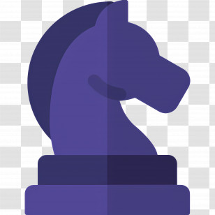 Chess - Blue Knight Chess Piece Transparent PNG