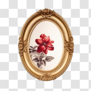 Oval Wooden Frame
 - Ornate Flower Frame Transparent PNG