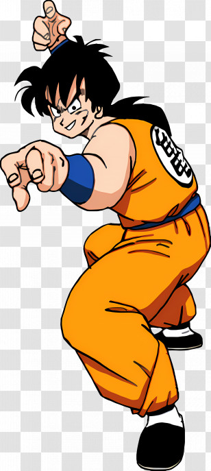 Yamcha - Anime Fighter In Orange Outfit Transparent PNG