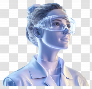 Female Scientist - Scientist Wearing Safety Goggles Transparent PNG
