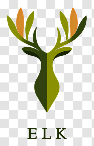Elk Logo - Stylized Green Elk Logo Transparent PNG