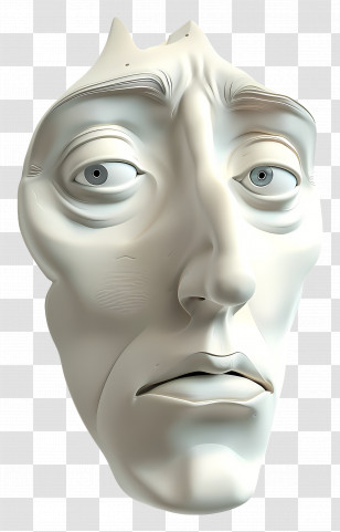 Man Face - Distorted Face With Surreal Expression Transparent PNG