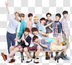 Kpop - Group Of Friends Transparent PNG