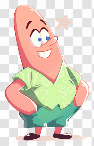 Patrick Star - Pink Starfish Cartoon Character Transparent PNG